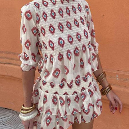 Women's Pleated Shirt and Skirt Set