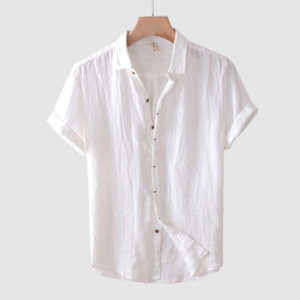 Men's Short Sleeve Slap Collar Shirt