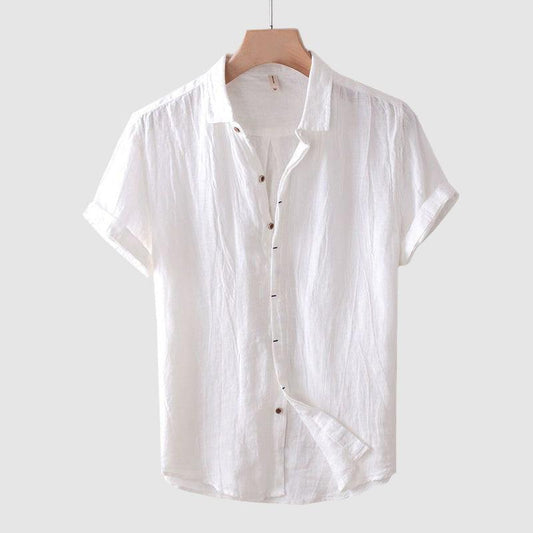 Men's Short Sleeve Slap Collar Shirt