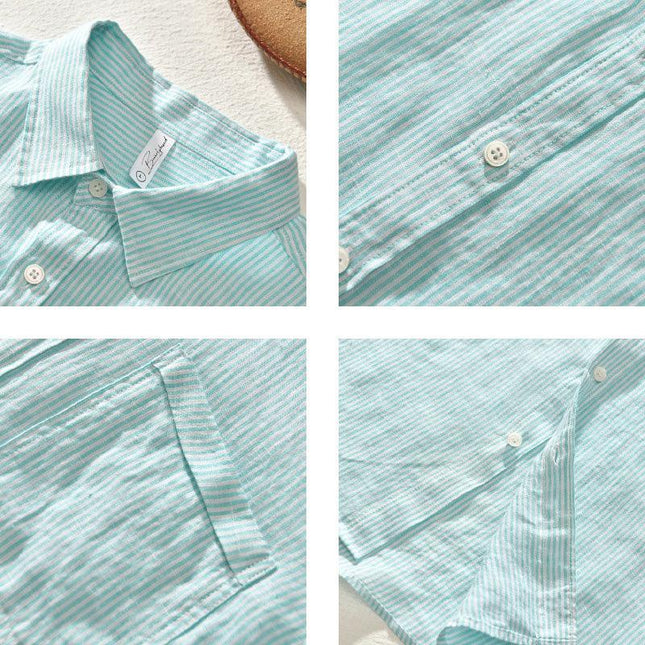 Men’s Long Sleeve Button-Up Shirt Breathable Fabric