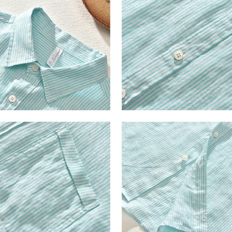 Men’s Long Sleeve Button-Up Shirt Breathable Fabric