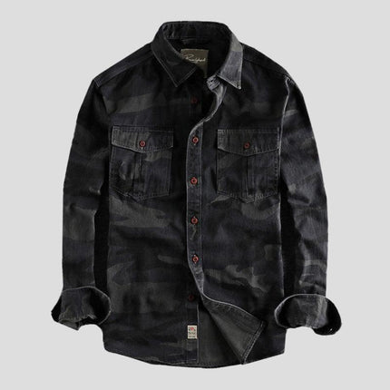 Men's Camouflage Shirt with Dual Pockets