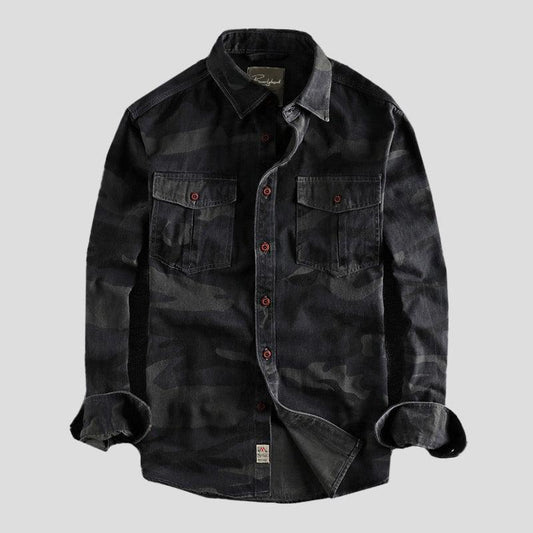 Men's Camouflage Shirt with Dual Pockets