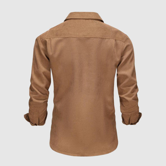 Men's Work Shirt with Epaulettes and Buckle Detail