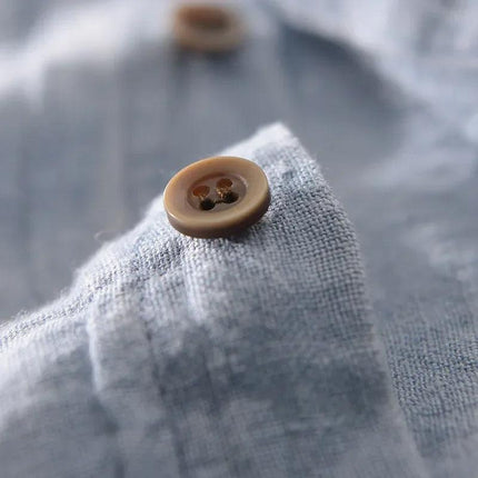 Men’s Short Sleeve Linen Shirt - Lightweight Breathable Fabric