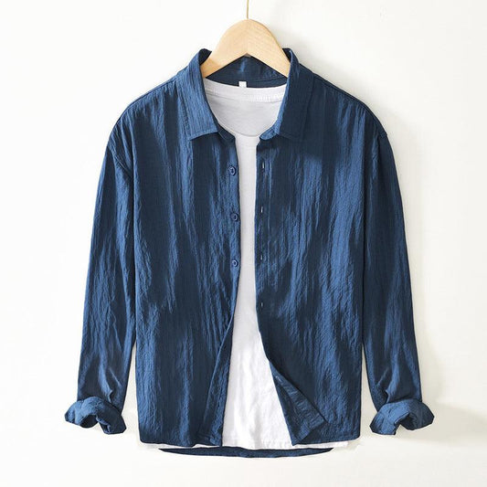 Men’s Long Sleeve Button-Up Shirt 100% Cotton Regular Fit