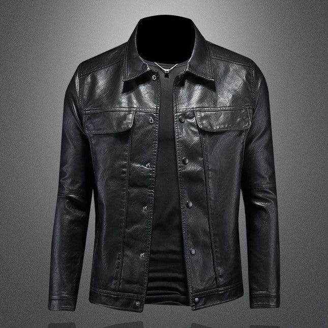 Men's Leather Biker Jacket