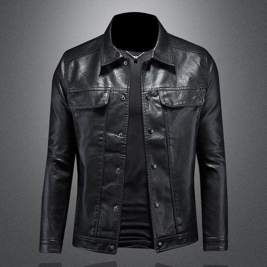 Men's Leather Biker Jacket