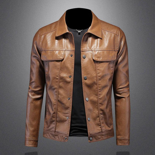 Men's Leather Biker Jacket