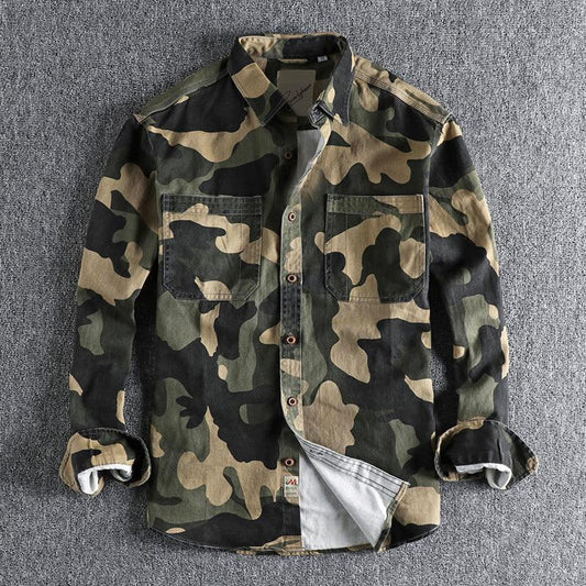Men's Cargo Shirt Camouflage Print