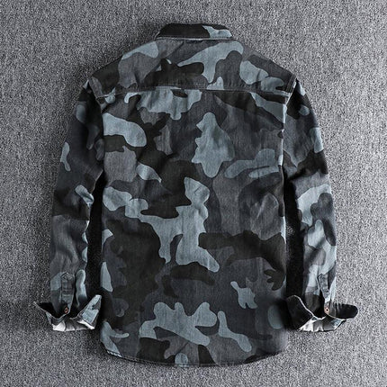 Men's Cargo Shirt Camouflage Print