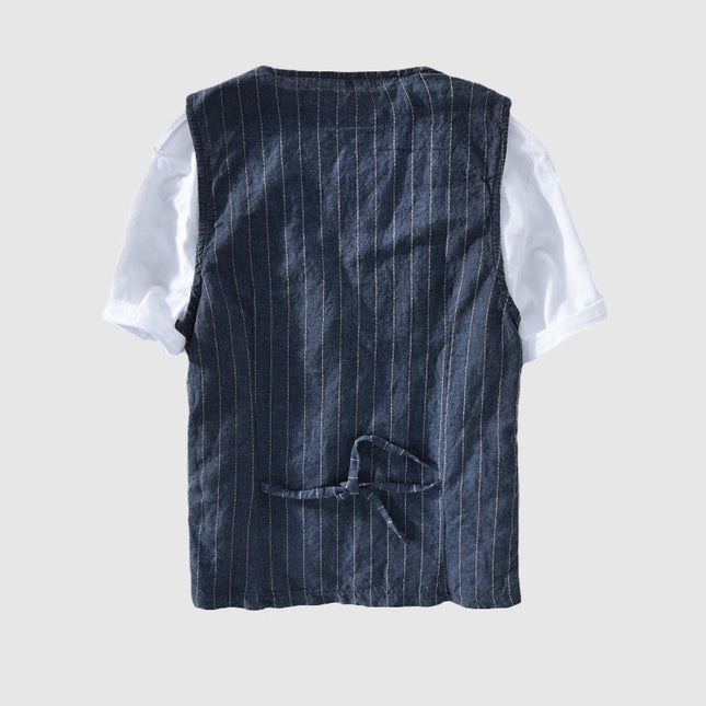 Men's Striped Vest Jacket