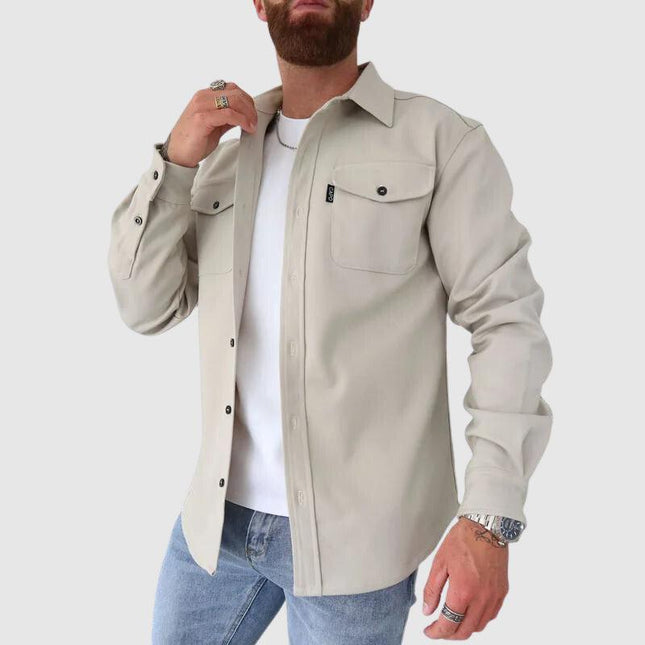 Men's Lapel Collar Urban Streetwear Shirt