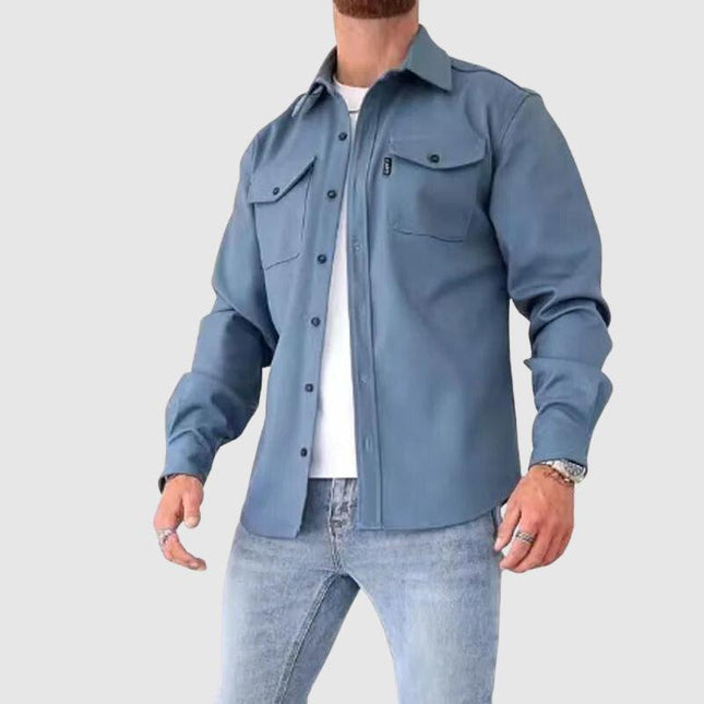 Men's Lapel Collar Urban Streetwear Shirt