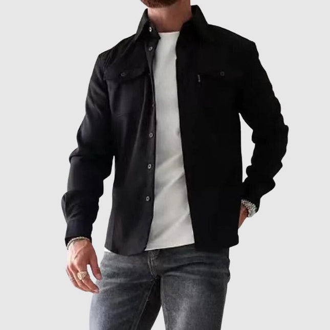 Men's Lapel Collar Urban Streetwear Shirt