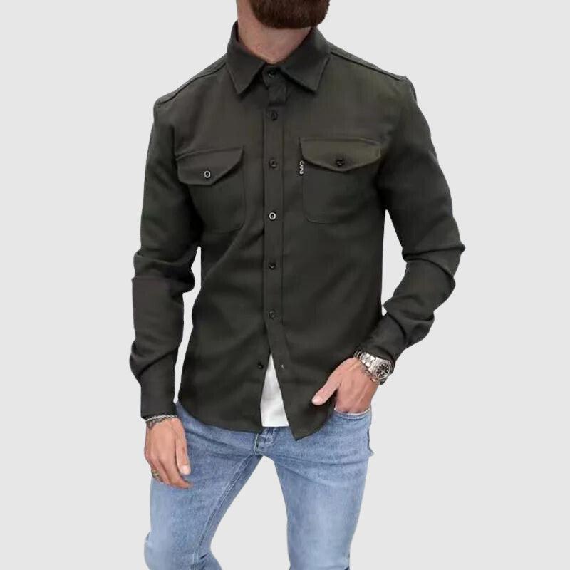Men's Lapel Collar Urban Streetwear Shirt