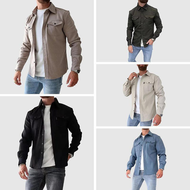 Men's Lapel Collar Urban Streetwear Shirt