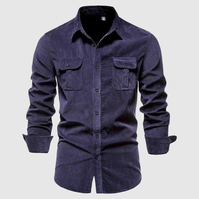 Men's Slim Fit Single-Knit Casual Shirt