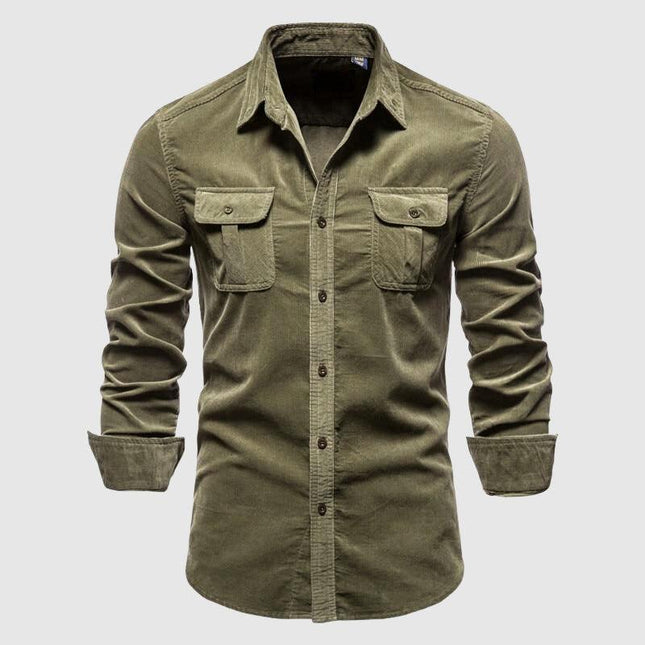 Men's Slim Fit Single-Knit Casual Shirt