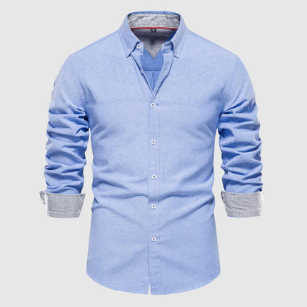 Men's Long Sleeve Casual Oxford Shirt