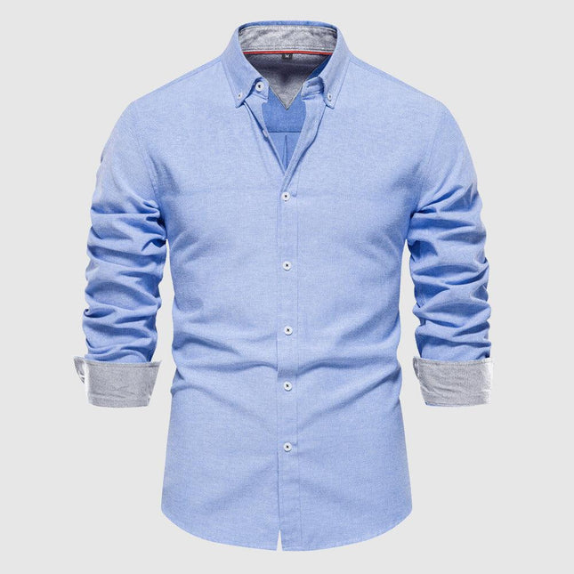 Men's Long Sleeve Casual Oxford Shirt