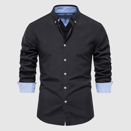Men's Long Sleeve Casual Oxford Shirt