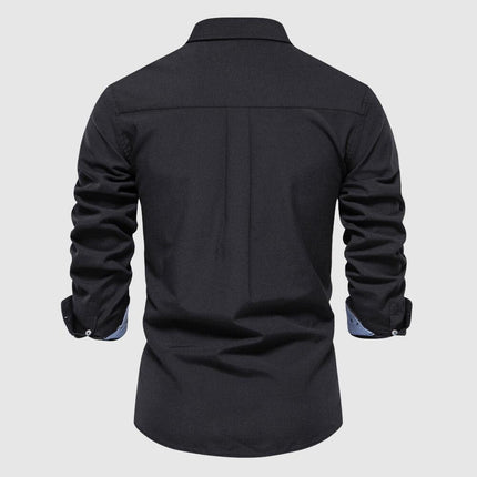 Men's Long Sleeve Casual Oxford Shirt
