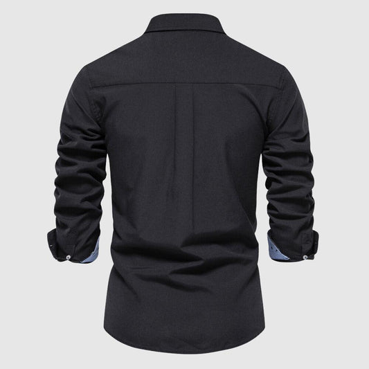 Men's Long Sleeve Casual Oxford Shirt