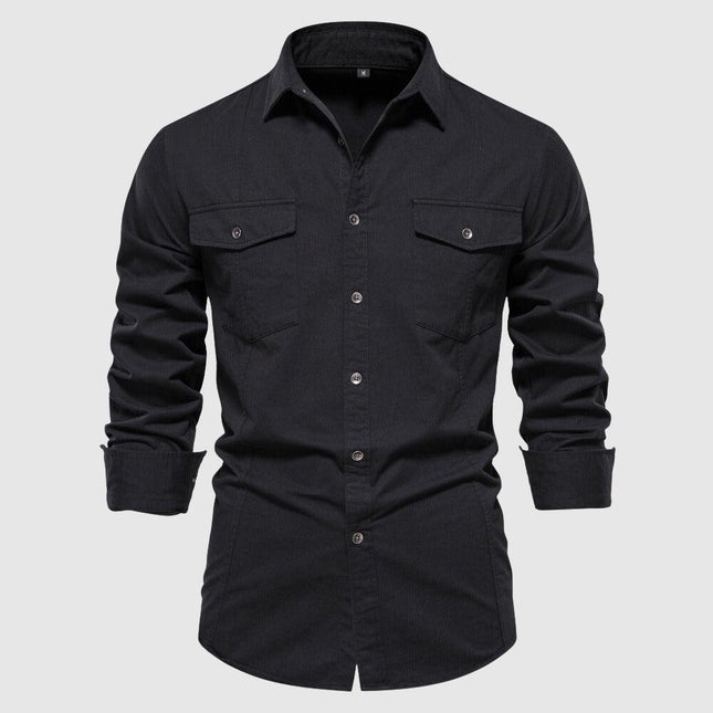 Men's Casual Shirt Long Sleeve Slim Fit