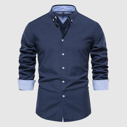 Men's Long Sleeve Casual Oxford Shirt