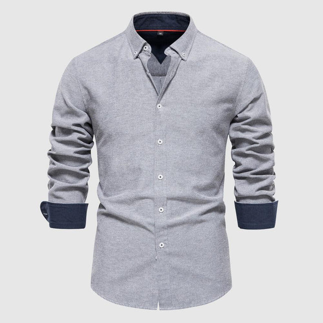 Men's Long Sleeve Casual Oxford Shirt