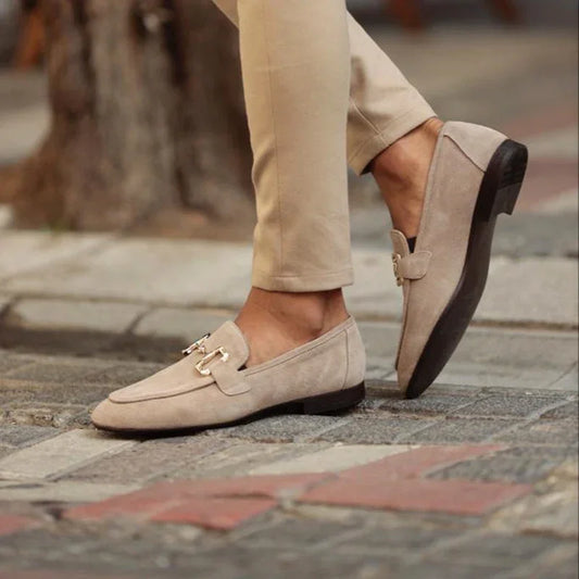 Men's Loafers Suede with Horsebit Detail
