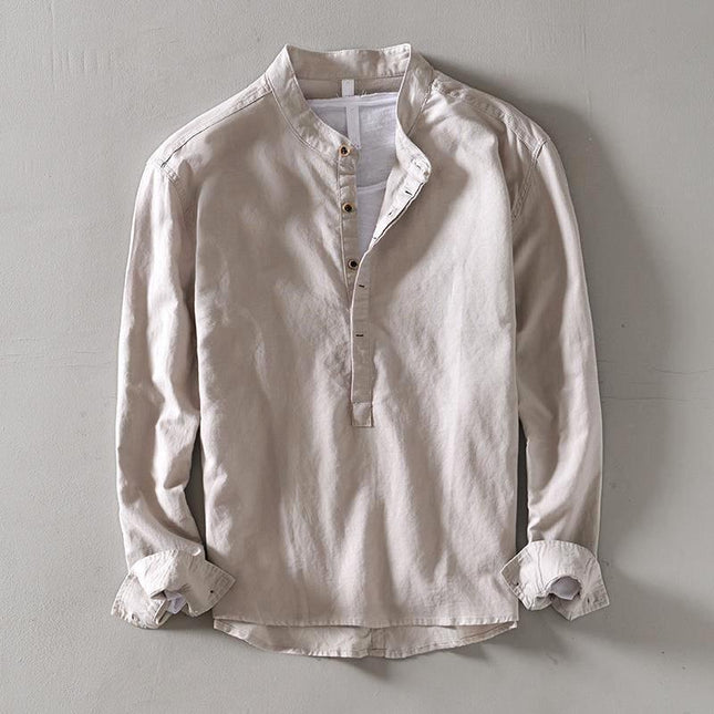 Men's Casual Long Sleeve Shirt Standard Collar
