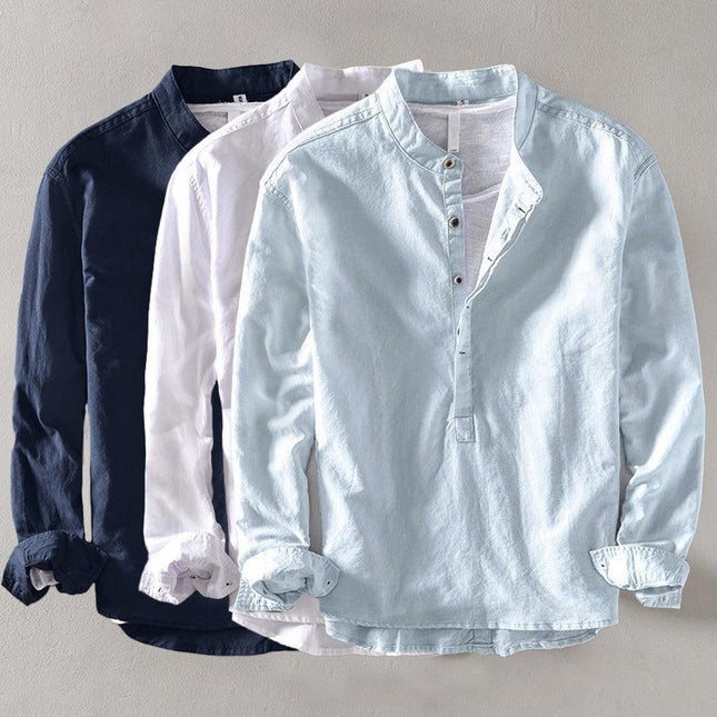 Men's Casual Long Sleeve Shirt Standard Collar
