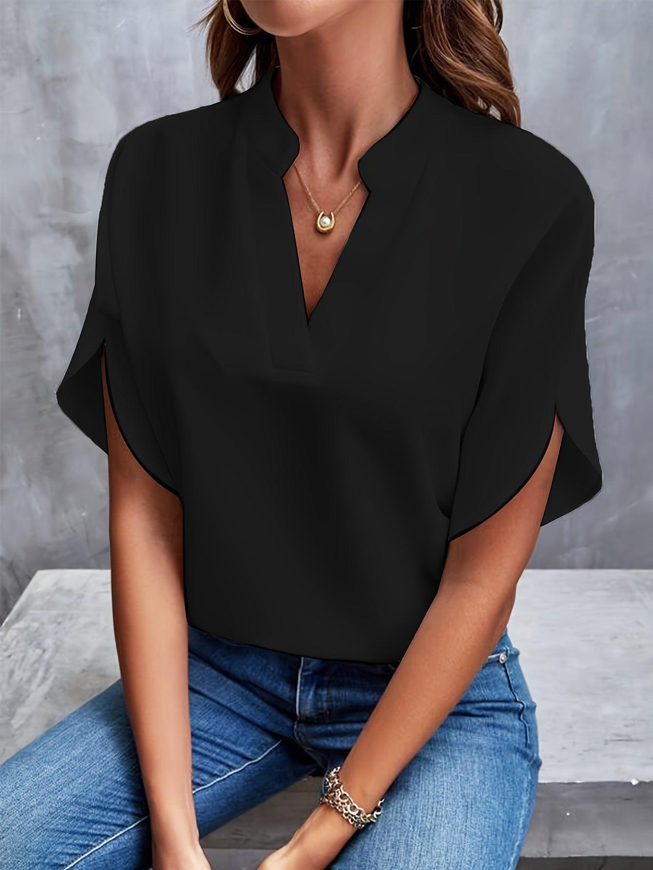 Women's V-Neck Elegant Blouse