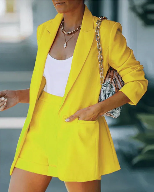 Women's Short Blazer Set Chic Style