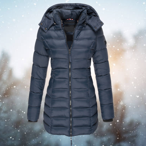 Women's Long Puffer Jacket - Insulated Warmth