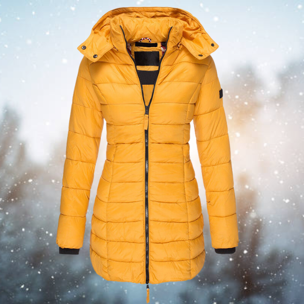 Women's Long Puffer Jacket - Insulated Warmth