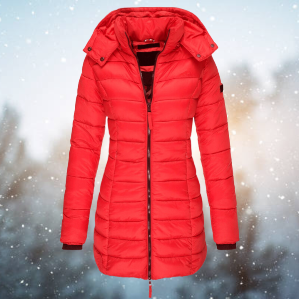 Women's Long Puffer Jacket - Insulated Warmth
