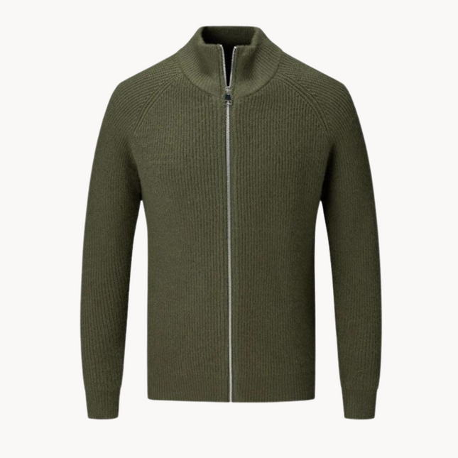 Men's Full Zip Sweater Knit