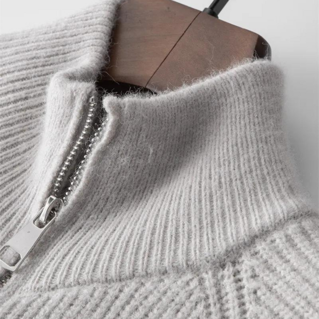 Men's Full Zip Sweater Knit