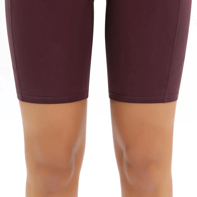 Women's High Waist Fitness Shorts with Pocket