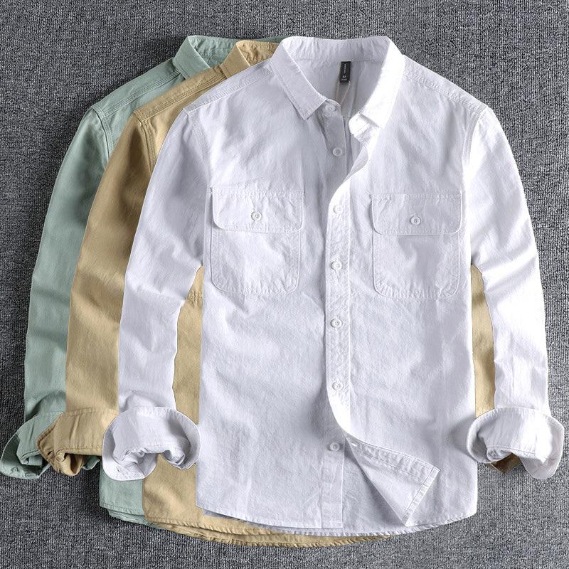 Men's Long Sleeve Work Shirt Solid Color