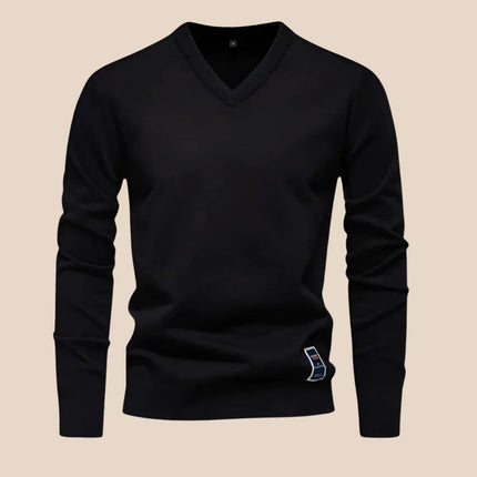 Men's V-Neck Jumper Knit Sweater