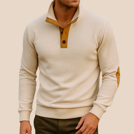 Men's Quarter Zip Jumper Cotton Blend