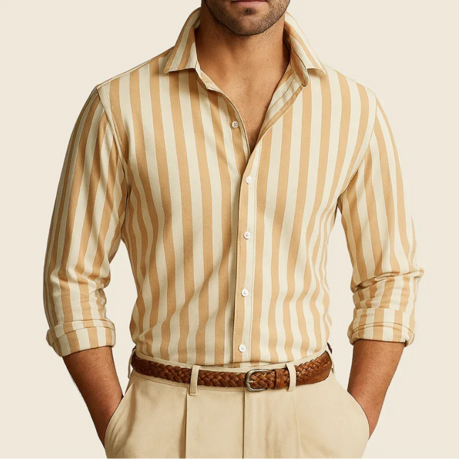 Men's Striped Linen Shirt