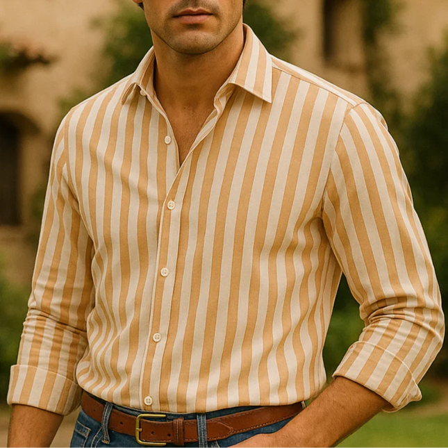 Men's Striped Linen Shirt