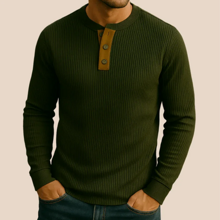 Men's Quarter Zip Jumper Wool Blend