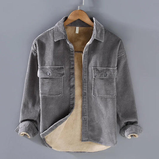 Men's Long Sleeve Corduroy Shirt Casual