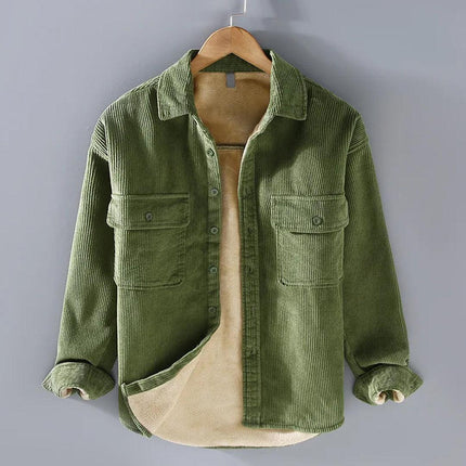Men's Long Sleeve Corduroy Shirt Casual